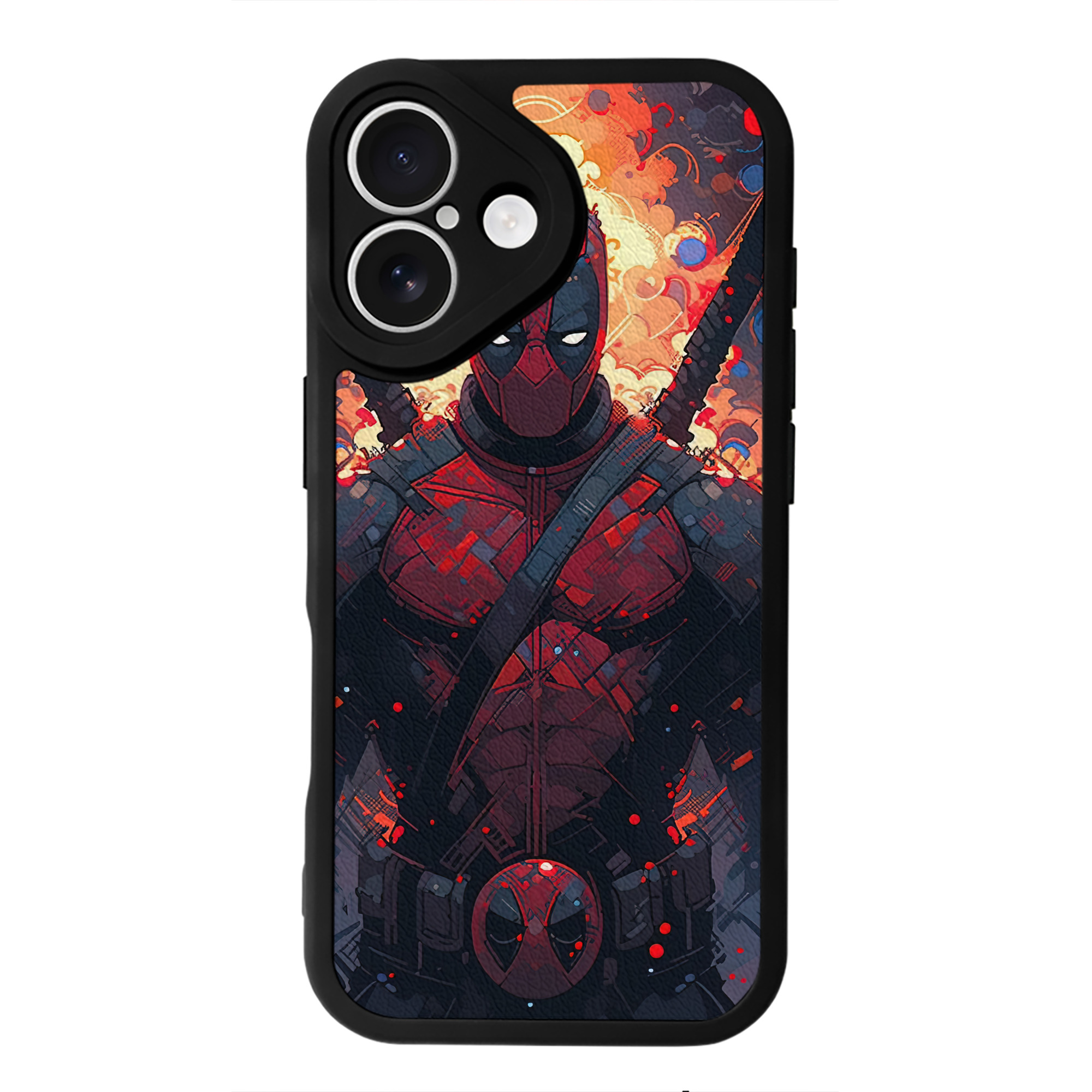 （画像用） Deadpool デッドプール 【iPhone 16シリーズ対応】シリコンスマホケース（レザー調） 材質：シリコン